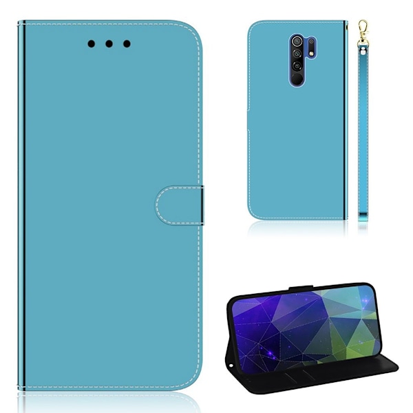 Mirror Xiaomi Redmi 9 Flip etui - Blå Blue