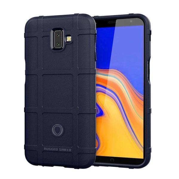 Samsung Galaxy J6 Plus (2018) anti-shock grid texture soft case Blå