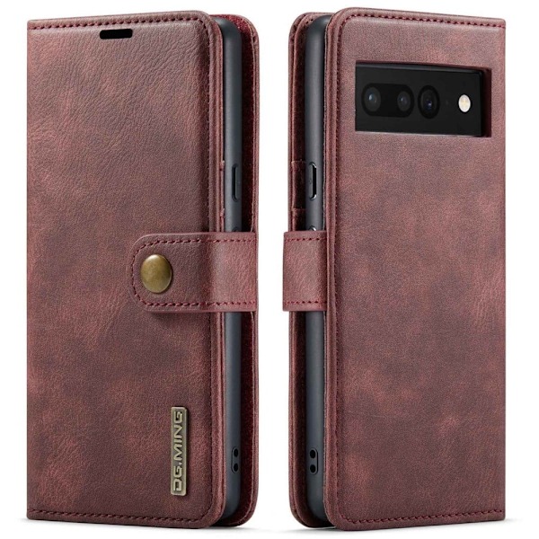 DG.Ming Google Pixel 7 Pro 2-in-1 Lompakko Suojakotelo - Punainen Red