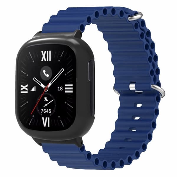 Honor Watch 4 håndleddsrem med fleksibelt erstatningsarmbånd med urkasse - Midnattsblå Blue