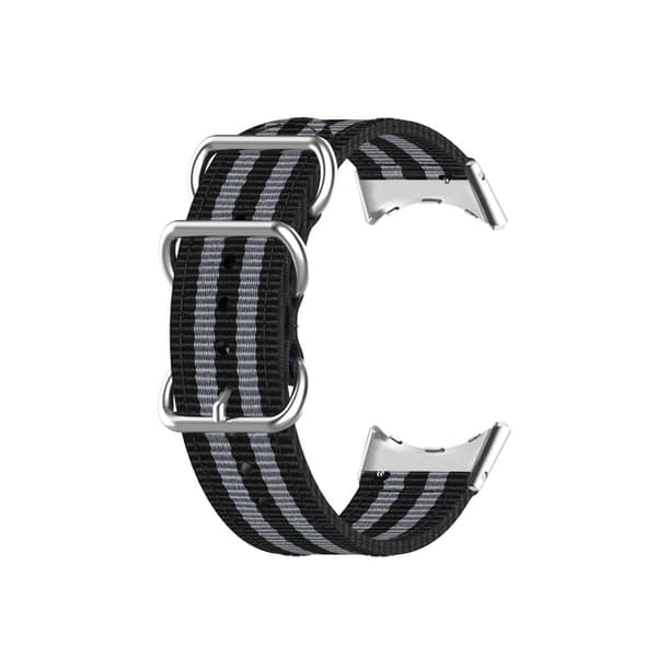 Nylon-urrem med tre løkker til Google Pixel Watch - Sort / Grå Black