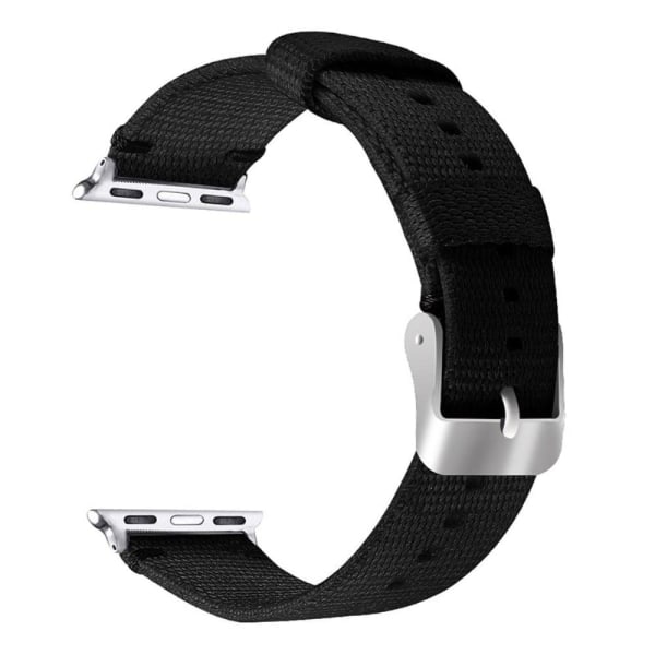 Apple Watch (45mm) simple nylon watch strap - Black Black