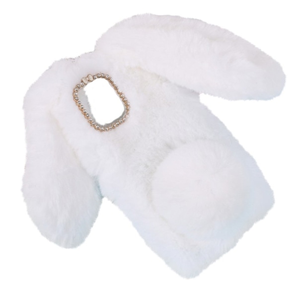 Fluffy Rabbit iPhone 12 Pro / iPhone 12 skal - Vit Vit