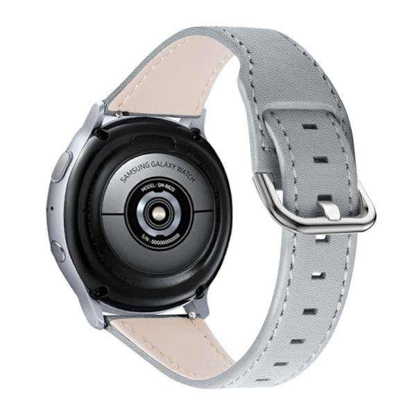 LG Watch Sport -kellon nahkaranneke - Harmaa Silver grey