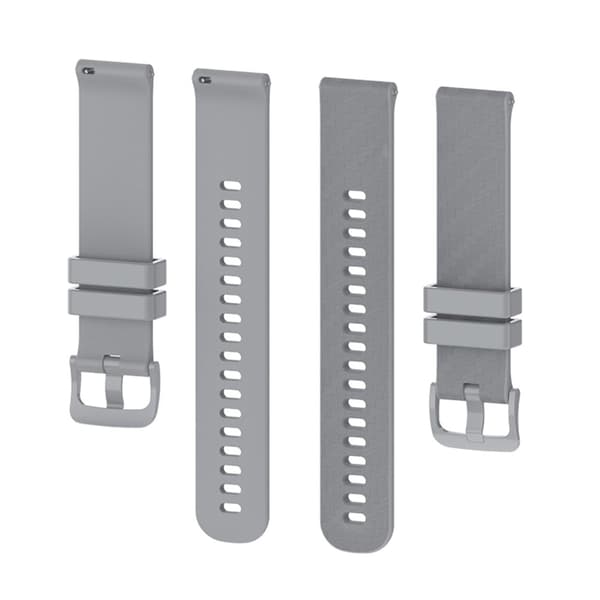 Silikonklokkerem i karbonfiberstil til Garmin Forerunner 255 / Xiaomi Watch S1 - Grå Silver grey