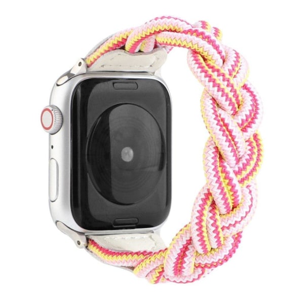 Apple Watch Series 6 / 5 40 mm urrem i vævet stil - Lyserød Camo Pink