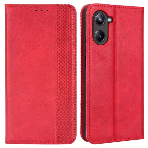 Bofink Vintage Realme 10 4G Nahkakotelo - Punainen Red
