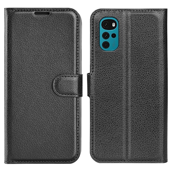 Klassisk Motorola Moto G22 flip etui - Sort Black