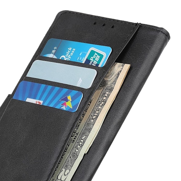 Samsung Galaxy A70 mat lædercover - sort Black