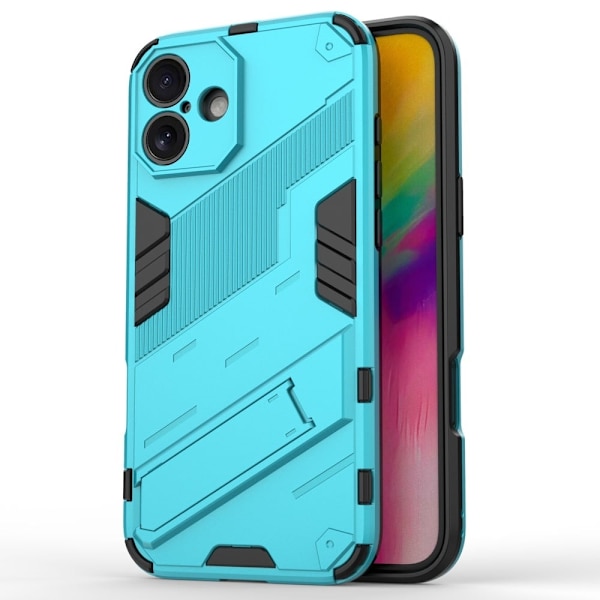 Støtsikkert hybriddeksel med et moderne preg for iPhone 16 - Blå Blue