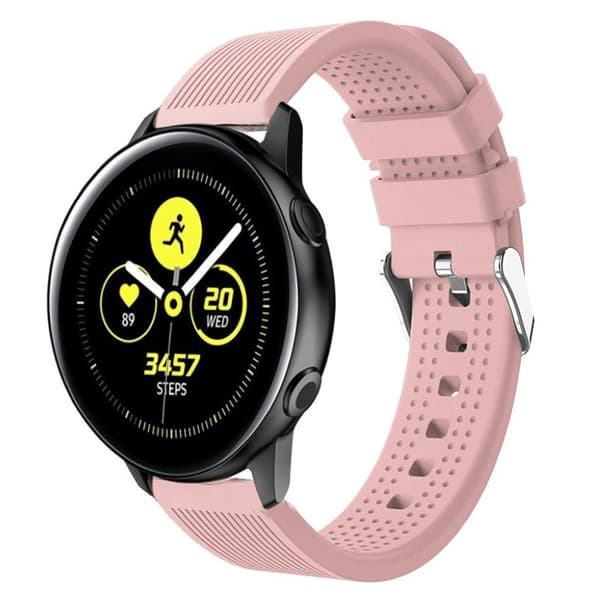 Samsung Galaxy Watch Active silikoni Kellon Ranneke - Pinkki Pink