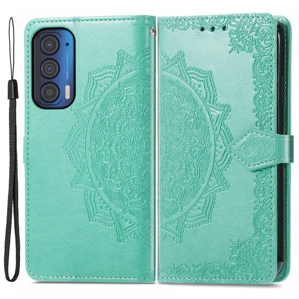 Mandala Motorola Edge (2021) Flippetui - Grønn Green