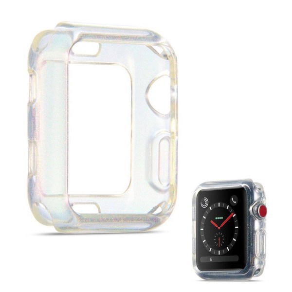 Apple Watch 44 mm transparent glitter TPU-skal - Transparent Lil Transparent