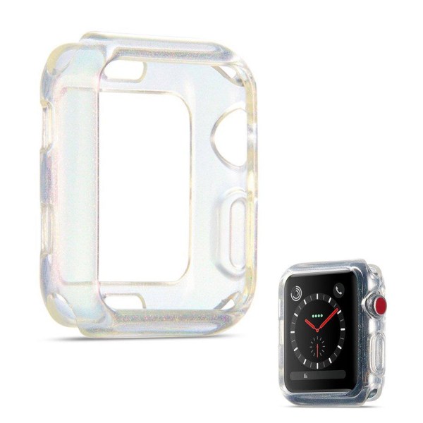 Apple Watch 44mm gennemsigtigt glitter TPU-cover - Gennemsigtig Lilla Transparent