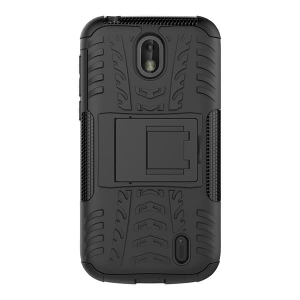 Nokia 1 antislip kickstand hybrid-veske - Svart Black