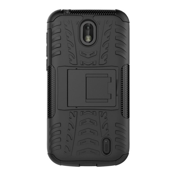 Nokia 1 halkskyddsfodral med stativ - Svart Svart