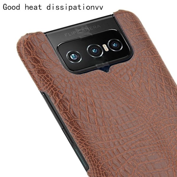 Croco Etui Asus Zenfone 7 / 7 Pro - Brun Brown