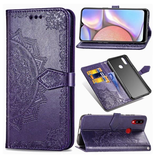 Mandala Samsung Galaxy A10s etui - Lilla Purple