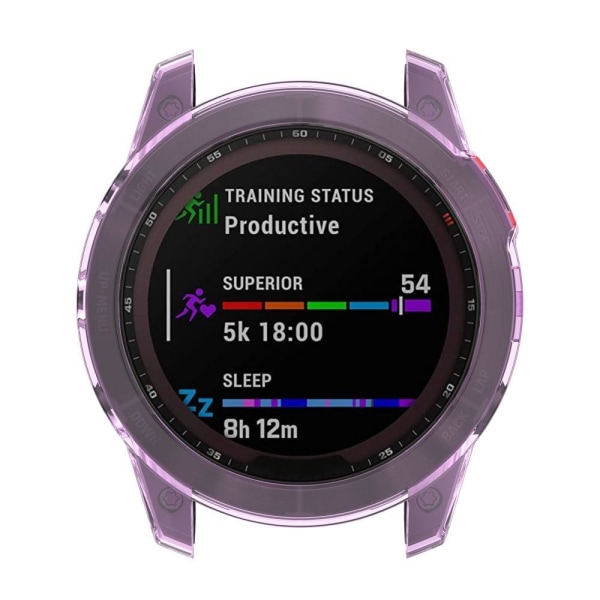 Garmin Epix Gen 2 gennemsigtigt cover - Gennemsigtig Lilla Purple