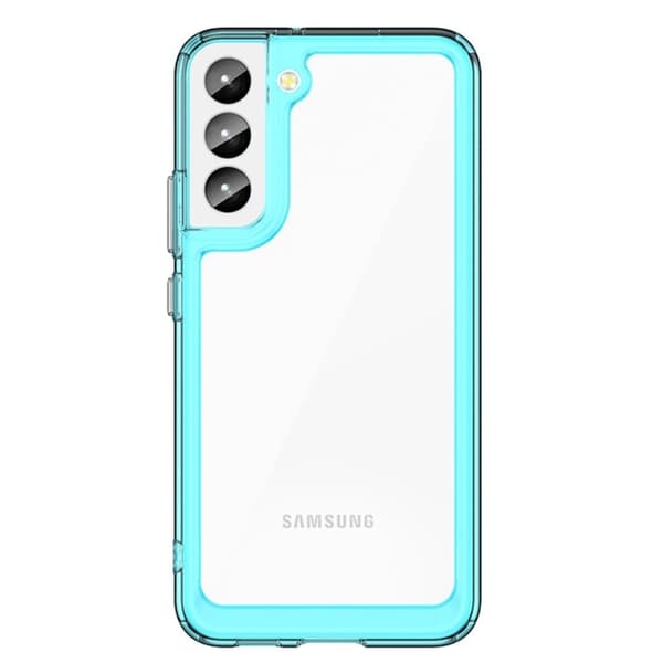 Samsung Galaxy S22 smart telefonskal i akryl - Transparent Blå Blå