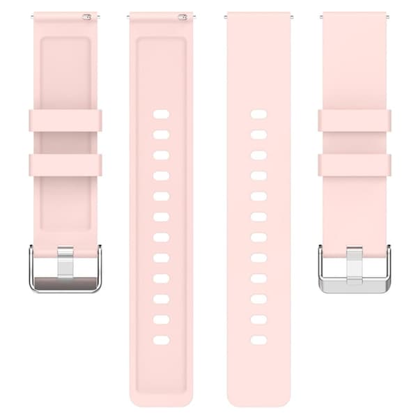 Amazfit Bip 3 / Bip S klokkerem i silikon med sølvspenne - Lyserosa Pink