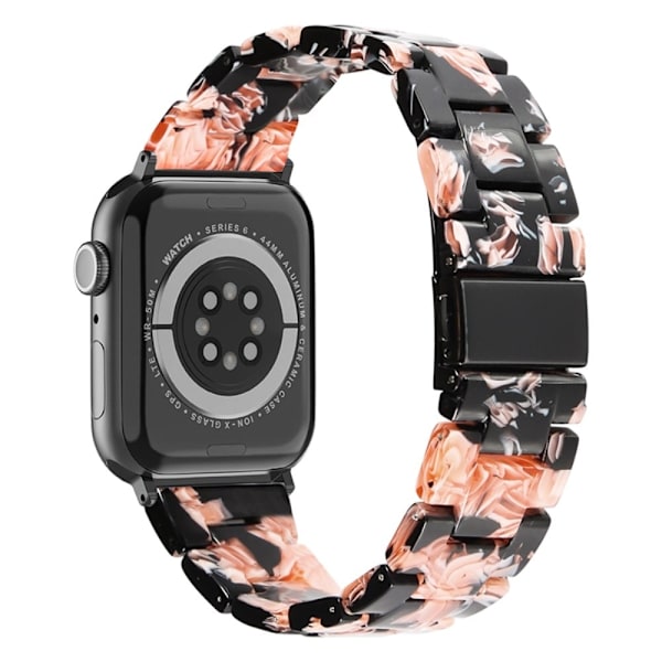 Apple Watch (45 mm) urrem i resin-stil - Sort Pink Mix Multicolor