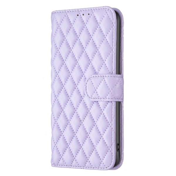 Rombuskuvioinen matta läppäkotelo Motorola Moto G72 - Violetti Purple