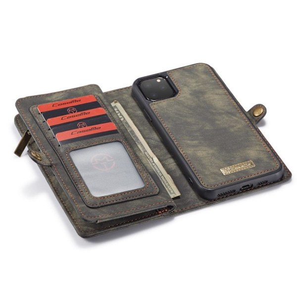 CaseMe iPhone 11 Pro fodral med blixtlås - Silver/Grå Silvergrå