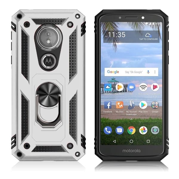 Bofink Combat Motorola Moto E5 deksel - Sølv Silver grey