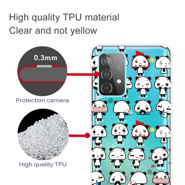 Deco Samsung Galaxy A13 4G cover - Panda Stickers Multicolor