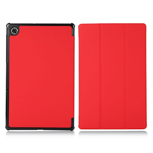 Lenovo Tab M10 FHD Plus tri-fold læder flip case - Rød Red