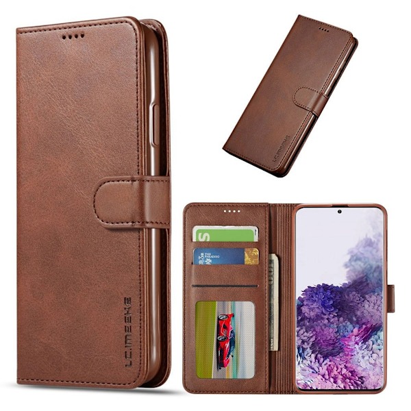 LC.Imeeke läder Samsung Galaxy A71 fodral - Brun Brun
