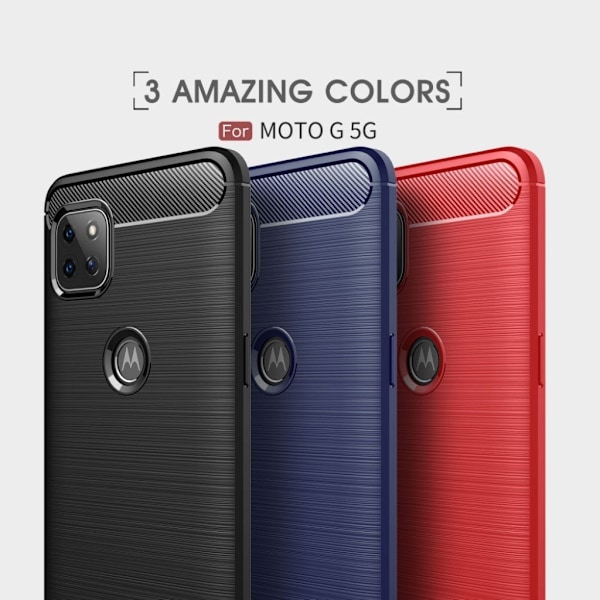 Carbon Flex etui - Motorola Moto G 5G - blå Blue
