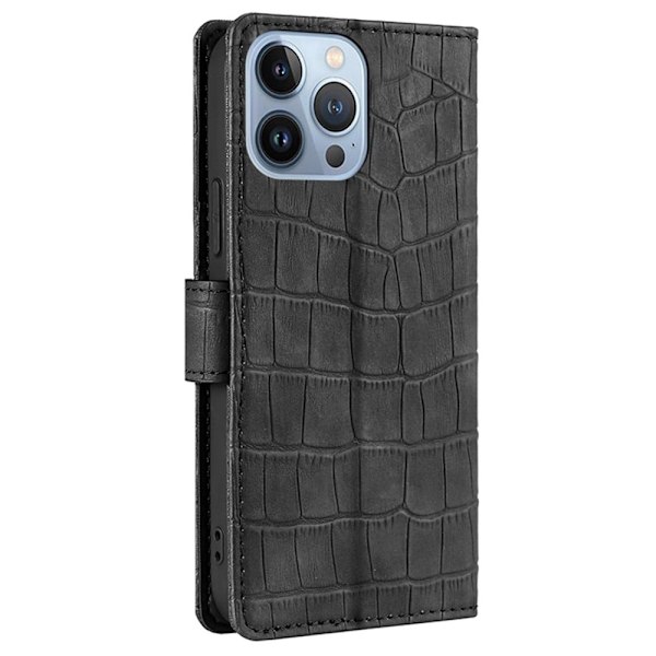 Croco iPhone 14 Pro cover - Sort Black