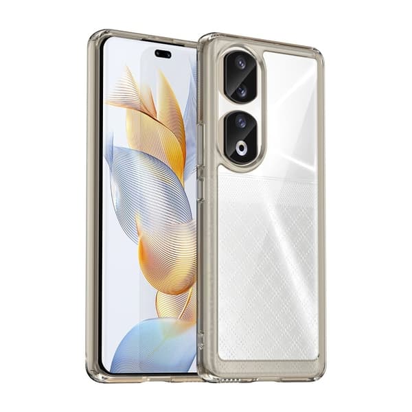 Honor 90 Pro smart akryl cover - Gennemsigtig Grå Silver grey