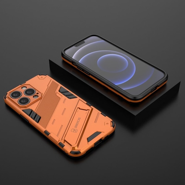 Kickstand Hybrid Hard Bumpresistent Soft Flexible stødsikkert Protective Case iPhone 13 Pro Max 6,7 tommer - Orange Orange