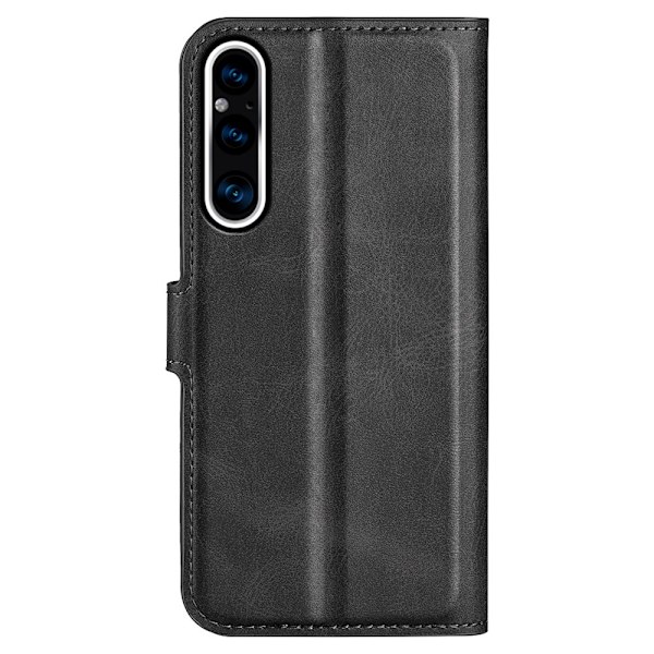 Lompakko Nahkakotelo For Sony Xperia 1 V - Musta Black