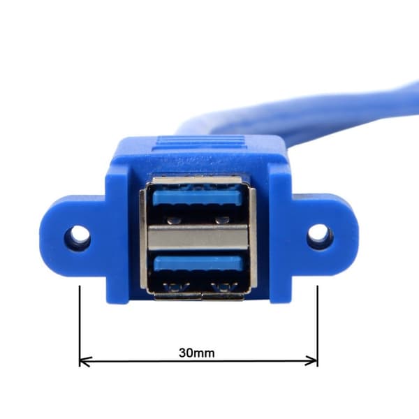 50 cm stapelbar USB 3.0-kabel typ till moderkortskabel Blå