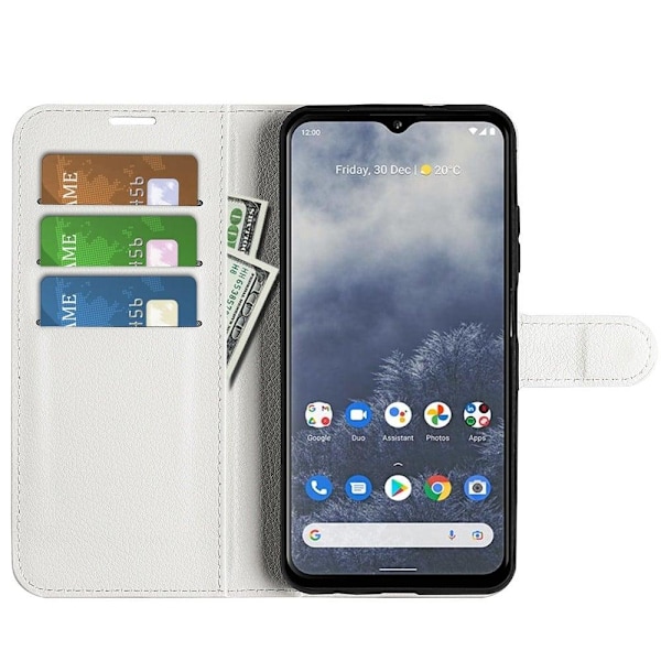 Klassisk Nokia G60 Flip Etui - Hvid White