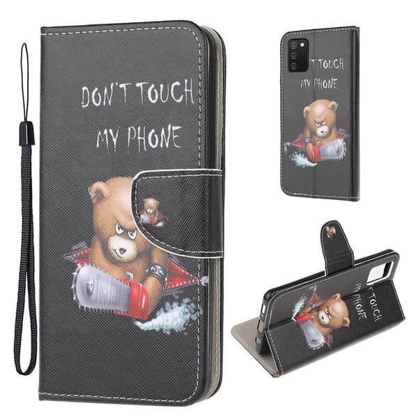 Wonderland Samsung Galaxy A03s Flippetui - Bjørn Black