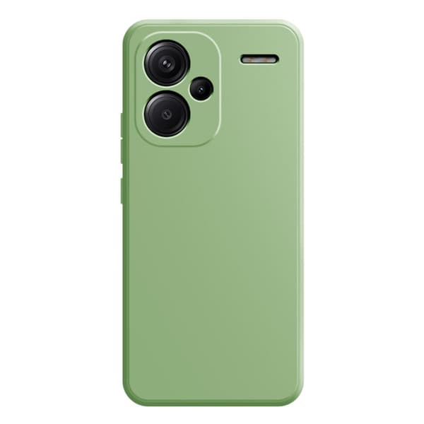 Mikrofiberfôret deksel i mykt gummi for Xiaomi Redmi Note 13 Pro Plus - Matcha Grønn Green