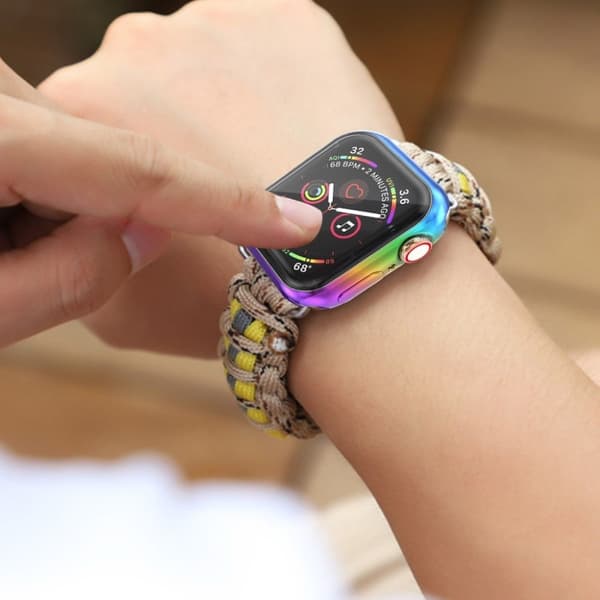 Apple Watch Series 5 44mm Stilfuldt Farverig etui - Blå / Grøn / Gul / Lilla Multicolor