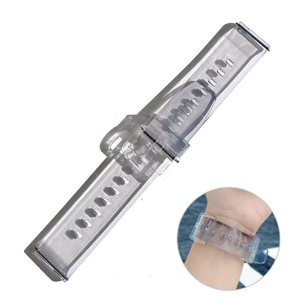 20mm Universal dejlig gennemsigtig stil urrem - Grå Silver grey