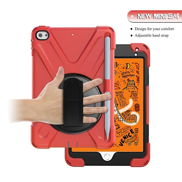 iPad Mini (2019) X-Shape 360-graders deksel - Rød Red