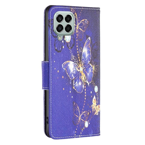 Wonderland Samsung Galaxy M33 5G flip etui - Lilla Sommerfugle Purple