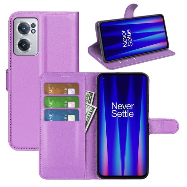 Classic OnePlus Nord CE 2 5G flip etui - Lilla Purple