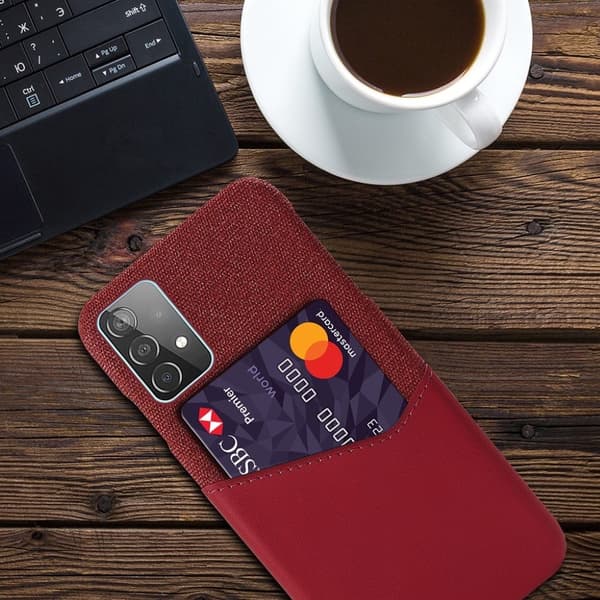 Bofink Samsung Galaxy A52 5G korttikotelo - Punainen Red