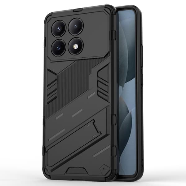 Støtsikkert hybriddeksel med et moderne preg for Xiaomi Redmi K70E - Svart Black
