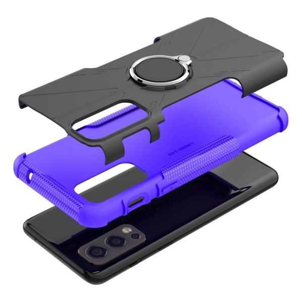 Kickstand-cover med magnetisk plade til OnePlus Nord 2 5G - Lill Purple