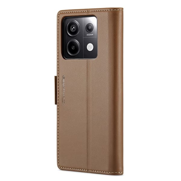 CaseMe Xiaomi Redmi Note 13 Pro / Xiaomi Poco X6 glatt etui - Brun Brown